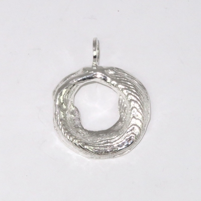 Annular silver pendant